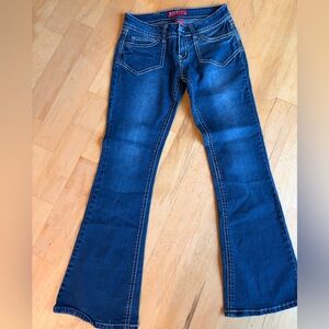 Red Rivet Women's Dark Blue Flate Cut Jeans Women’s Size 9